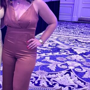 Lulu's Chic Dusty Rose Jumpsuit